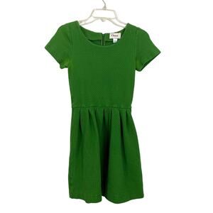 Ganni Green Textured A-Line Dress